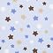 Circo&reg; Crib Fitted Sheet- Blue/Brown Stars