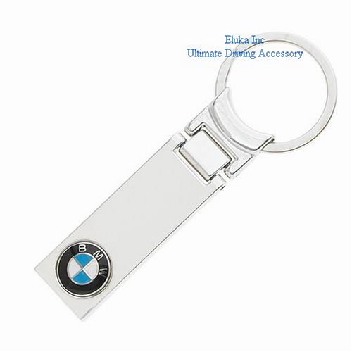 BMW Genuine Silver Chrome Logo Key Chain Ring