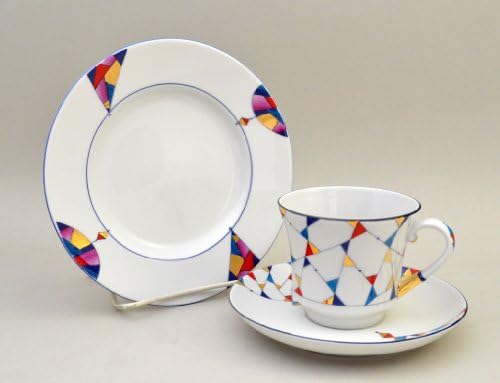 Lomonosov Russian Porcelain Kaleidoscope 3 Piece Set-cup/saucer & Plate