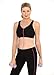Glamorise Women's Plus-Size High Impact Magiclift Zipper Sport Bra, Black, 44DD