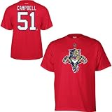 Reebok Florida Panthers Brian Campbell Player Name And Number T-Shirt Small