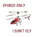SPARES ONLY DOESNT FLY!! Syma S107 Gyroscope Stabilizing System Aluminium Helicopter - Red - SPARES ONLY