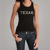 Women's Black Texas Cities Tank Top Large - Created Using the Most Popular Cities in Texas