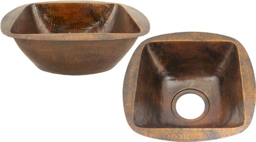 15x15 Bar/Pantry/Island Copper Drop-In/Undermount Sink