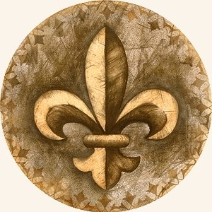 Fleur De Lis Thirstystone Sandstone Coasters