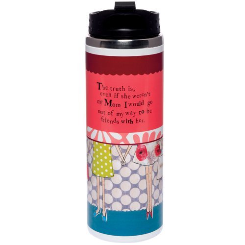 Santa Barbara Design Studio Curly Girl Design, 12-Ounce Double-wall Stainless Steel Travel Mug, Even If She Werent My Mom