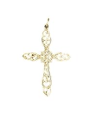 Gold-Plated 925 Sterling Silver Cross Pendant