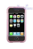 iPhone 1st Gen (NOT for iPhone 3G) Crystal Clear Hard Case With Belt Clip - Clear Pink