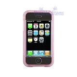 iPhone Crystal Clear Hard Case With Belt Clip - Clear Pink