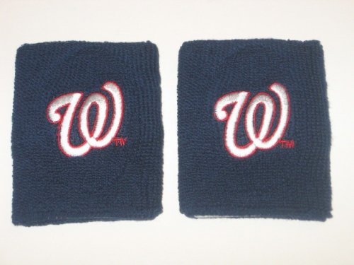 WASHINGTON NATIONALS Team Logo COTTON WRISTBANDS -(set of 2)