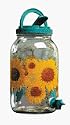 Ball Sunflowers Jar with Spigot