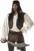 Apparel : Mens Costume Caribbean Rogue Pirate Buccaneer Outfit with Striped Pants