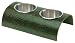Cats Rule Dual Feeder, Black Crocodile
