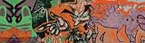 Brewster Wallcovering 9w X 10 long Grafitti Joker Border, Orange Brewster Wallcovering 9