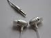 SNY Aluminum Noise-Canceling Earphones for Apple iPod nano 4G, iPhone and other iPods, Silver