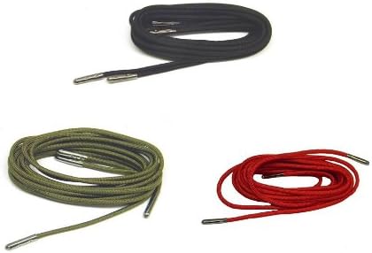 550 Paracord Steel Tip Shoelaces Boot Laces Strongest Laces Available - 2 Pair Pack