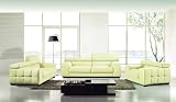 New 3pc Contemporary Modern Leather Sofa Set #AM-063-A-IVORY New 3pc Contemporary Modern Leather Sofa Set #AM-063-A-IVORY