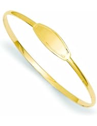 14K Gold Polished Slip-on 6.5" Baby ID Bracelet