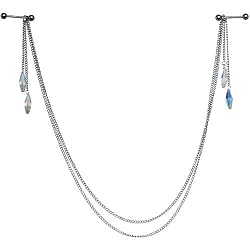 Bejeweled Barbell Nipple Chain MADE WITH SWAROVSKI ELEMENTS