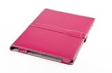 M-Edge Executive Genuine Leather Kindle DX Jacket (Fits 9.7" Display, Latest Generation Kindle DX), Pebbled Fuchsia