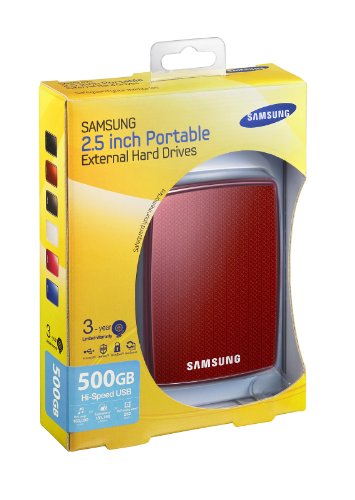 Samsung S2 500 GB USB 2.0 Portable External Hard Drive HXMU050DA/G42 (Wine Red)