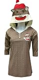 Sock Monkey Night Shirt with Hood for women