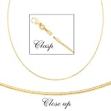 14k Gold Round Omega Chain-1.25mm 16 IN