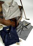 Gold Big Mens Hartford 6.1 oz. Tonal-Stripe Golf Shirt (Big & Tall and Regular Sizes)