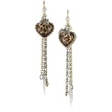 Betsey Johnson Lovely Leopard Heart Linear Ear