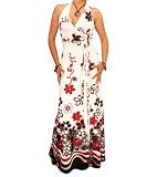 Blue Banana Border Print Mesh Maxi Dress