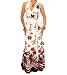 Blue Banana - Maxi robe imprimé rouge et blanche avec bretelles tour de cou - Taille 38