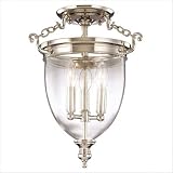 410iTkiexRL. SL160  Hanover 11 Semi Flush Mount Finish: Aged Brass
