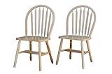 Target Marketing Systems Arrowback Chair (Set of 2), Natural