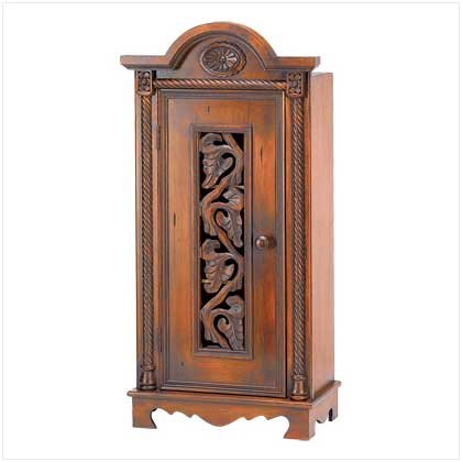 Rosewood Finish Classic Curio Cabinet