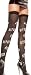 Nylon Opaque Thigh High With Printing