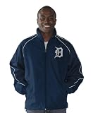 MLB Men's Detroit Tigers Full Zip Team Color Jacket , Navy, XX-Large