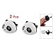TOOGOO(R) 2 Pcs Black White Panda Shaped Car Air Freshener Perfume w Two Clips