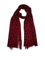 Cortefiel Fular Clasic Print Animal Scarf (Rojo)