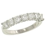 7 Stone Cushion Cut prong Set Diamond Band 1.50cttw
