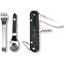 Tarrerias Bonjean -40300-Couteau de poche pliant Bivouac 6 Fonctions avec fourchette et cuillere + gaine- Acier Inox Thiers France