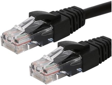 Cat6 Ethernet Cable, Internet Network Cable, Cat6 Ethernet Patch Cable, Cat 6 Computer Cable With Snagless RJ45 Connectors - 50 Feet (Black)