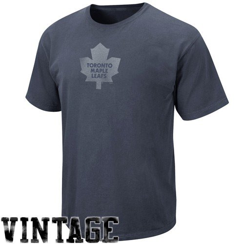 NHL Men's Toronto Maple Leafs Big Time Play Short Sleeve Pigment Dye Tee (Pigment Denim, Medium)