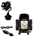 Garmin Edge 705 Car Cup Holder with Car Charger - Uses Gomadic TipExchange