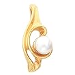 18K Yellow Gold White Pearl Pendant