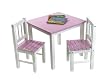 Lipper International 513PK Child's Table and 2-Chair Set, Pink and White