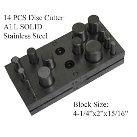 14 PCS Disc Cutter Metal Hole Puncher Jewelry Craft by Generic