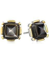 Kara Ross "Sugarloaf" 8x8 mm Black Mother-Of-Pearl Small Geometric Earrings