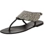 BCBGeneration Women's Uba Thong Casual Sandal,Black,9 M US