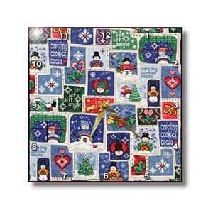 Winter Snowman, Caroling, Mittens, Candy Canes Sticker Collage - 10x10 Wall Clock