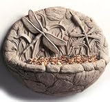 Cast Stone DRAGONFLY DINER Cattail BIRD Bath SEED FEEDER Sculpture